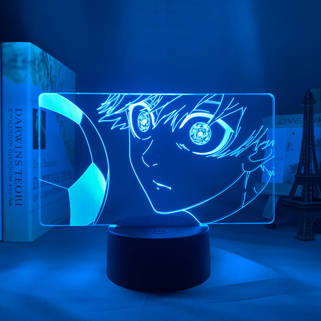 Anime Lamp: Yoichi Isagi Inspired Night Light | Blue Lock Anime Gifts