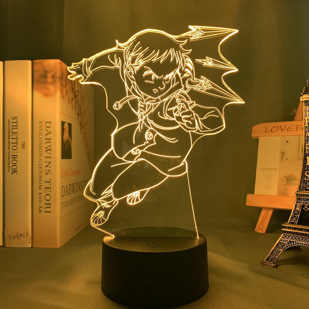 Anime Lamp: King Inspired Night Light | The Seven Deadly Sins Anime Gifts