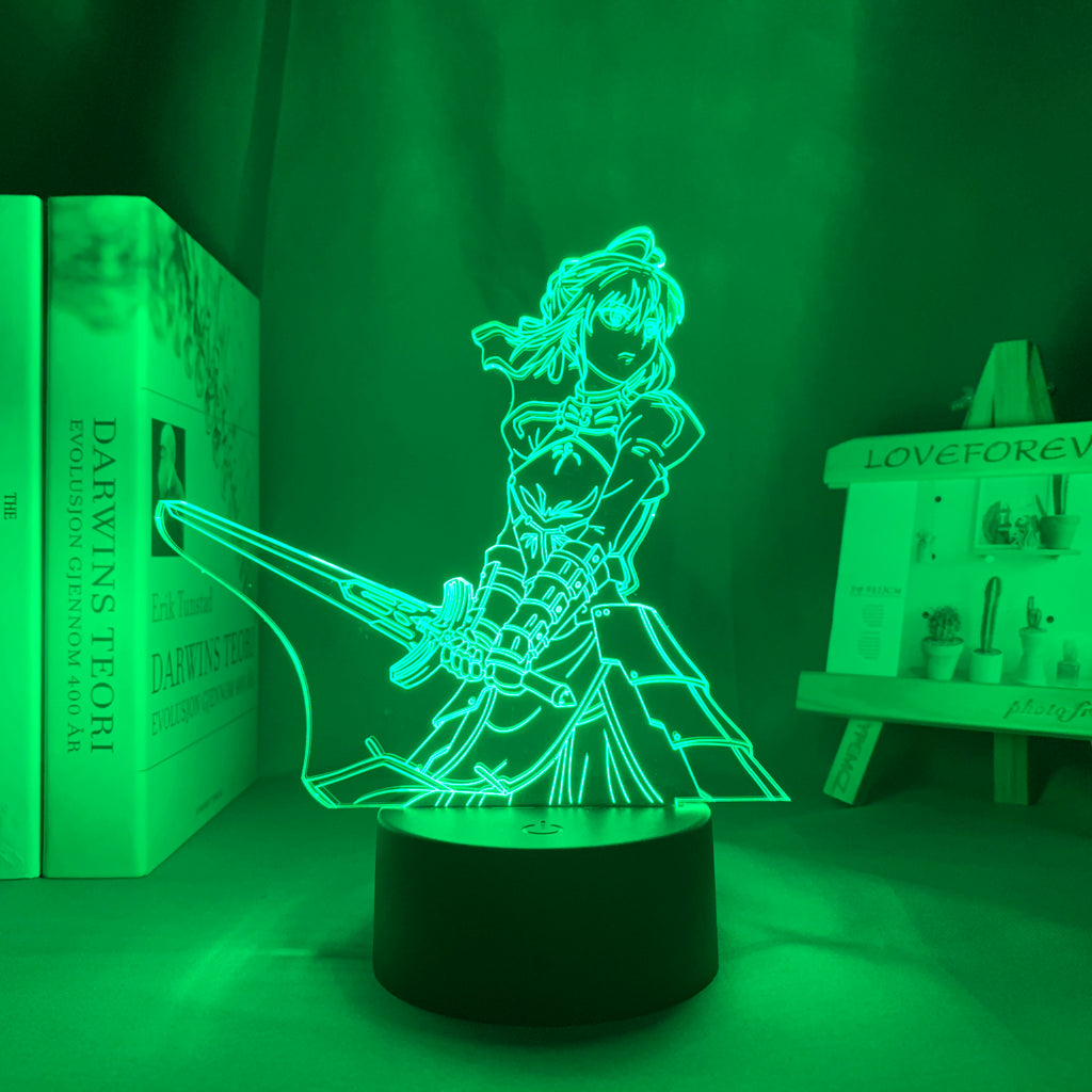 Anime Lamp: Saber Inspired Night Light | Fate Series Anime Gifts