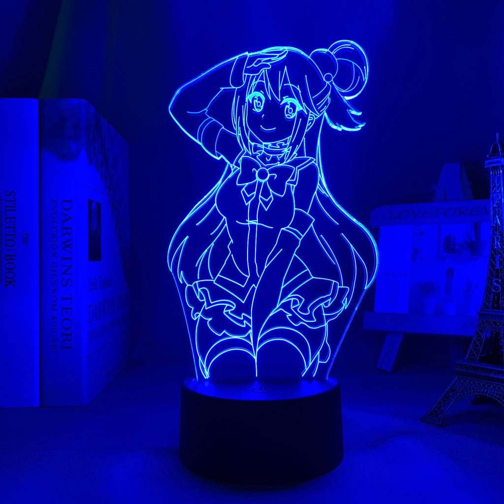 Anime Lamp: Aqua Inspired Night Light | Konosuba Anime Gifts