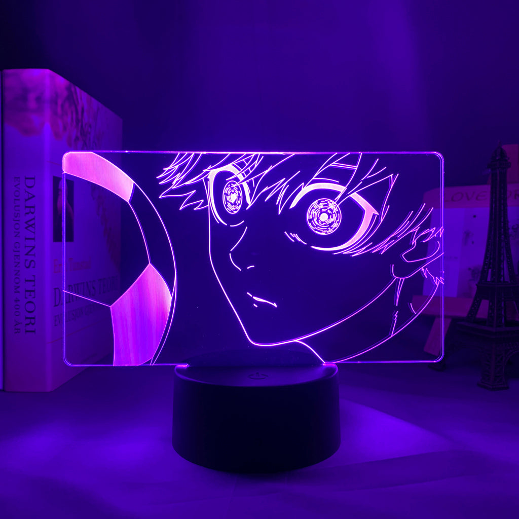 Anime Lamp: Yoichi Isagi Inspired Night Light | Blue Lock Anime Gifts