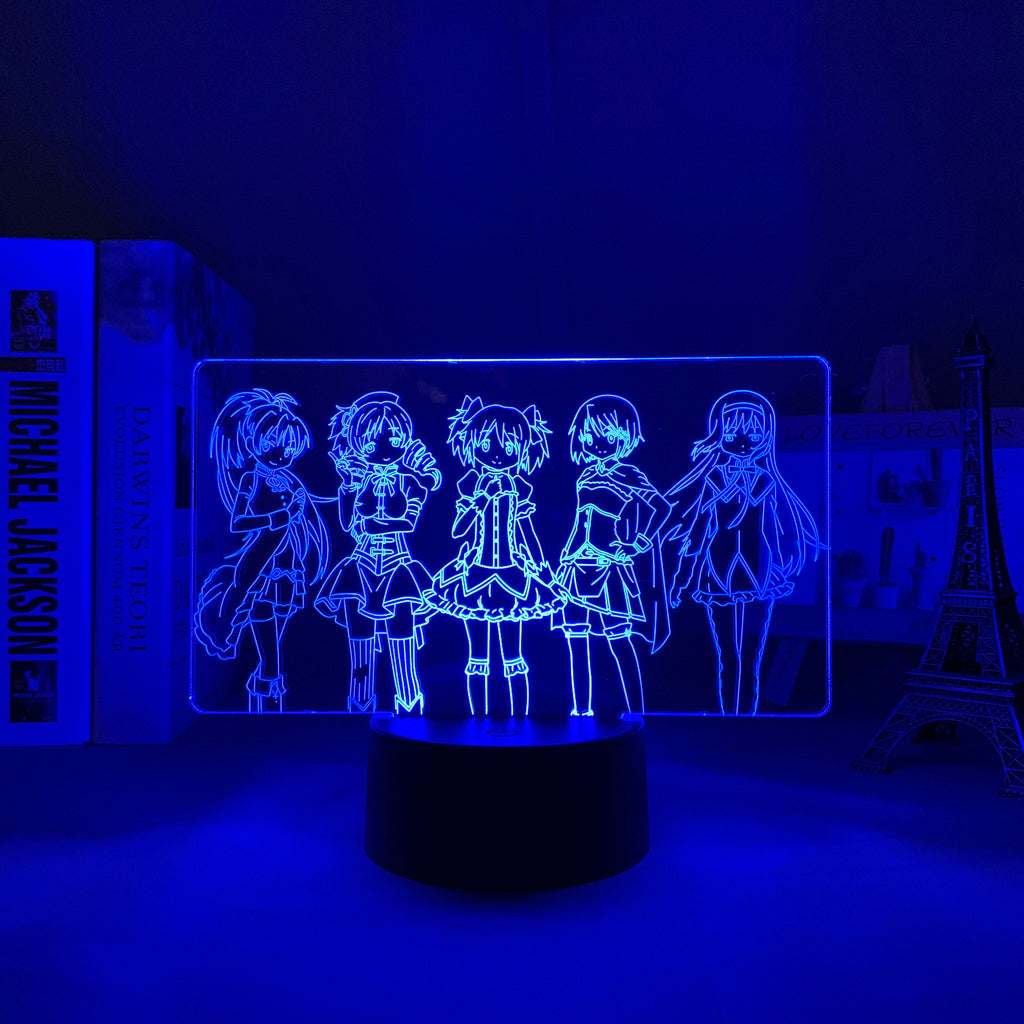 Anime Lamp: Sakura, Homura, Madoka, Sayaka, Mami | Puella Magi Madoka Magica