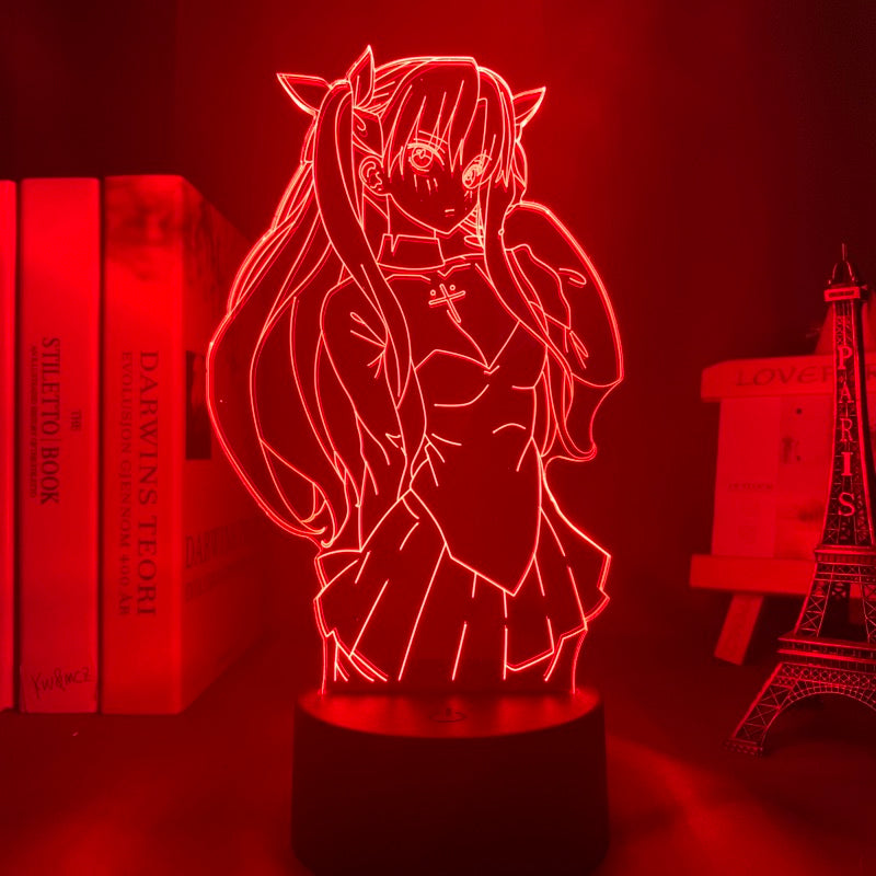 Anime Lamp: Rin Tohsaka Inspired Night Light | Fate Stay Night Anime Gifts