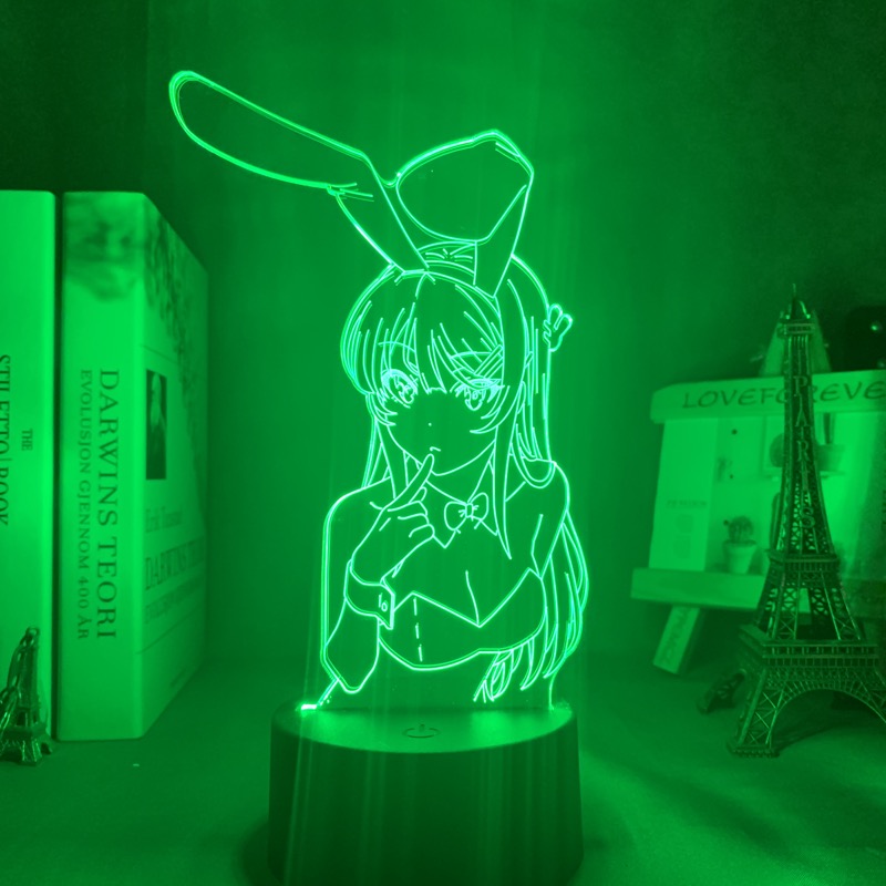 Anime Lamp: Mai Sakurajima Inspired Night Light | Rascal Does Not Dream Of Bunny Girl Senpai Anime GiftsCopy)