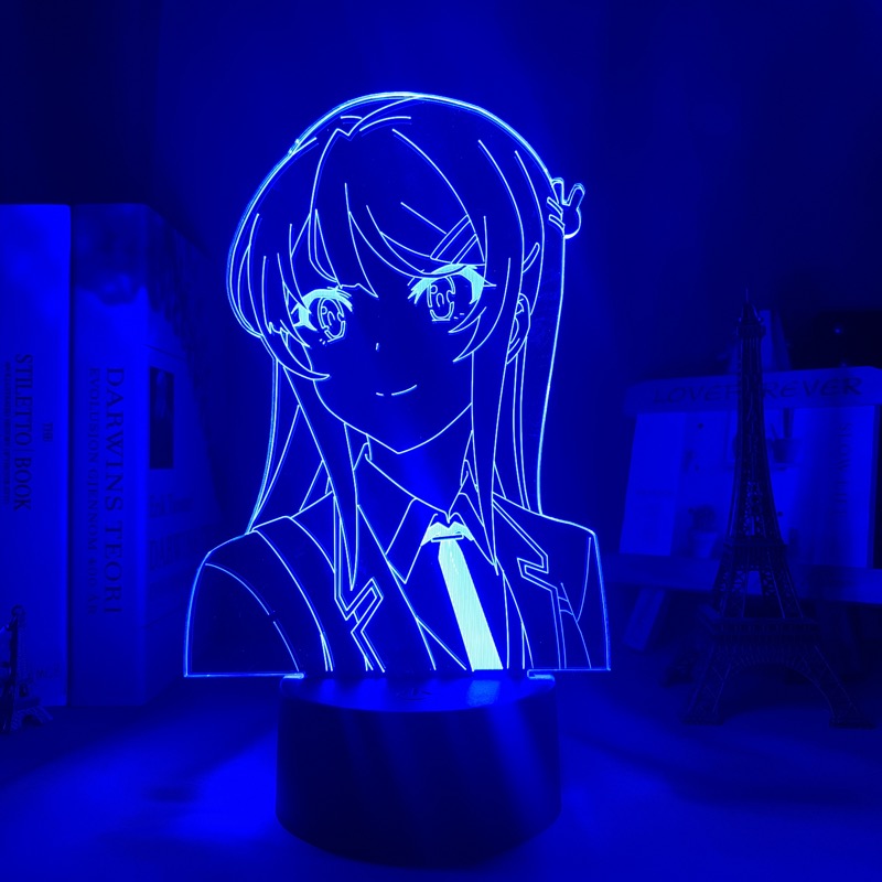 Anime Lamp: Mai Sakurajima Inspired Night Light | Rascal Does Not Dream Of Bunny Girl Senpai Anime Gifts