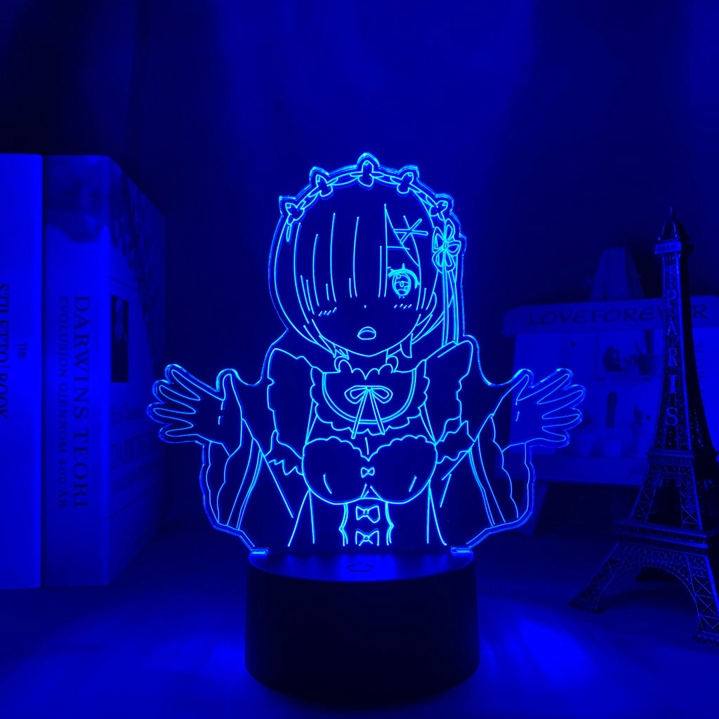 Anime Lamp: Rem Inspired Night Light | Re Zero Anime Gifts
