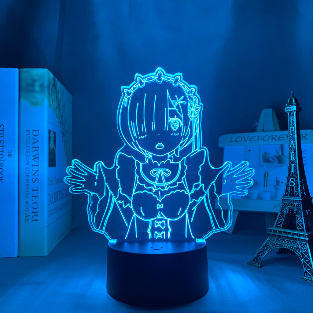 Anime Lamp: Rem Inspired Night Light | Re Zero Anime Gifts