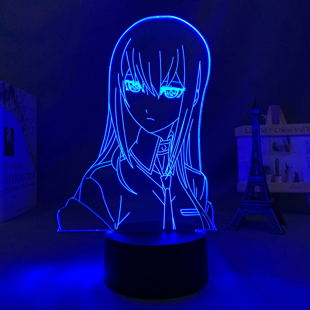 Anime Lamp: Kurisu Makise Inspired Night Light | Steins;Gate Anime Gifts