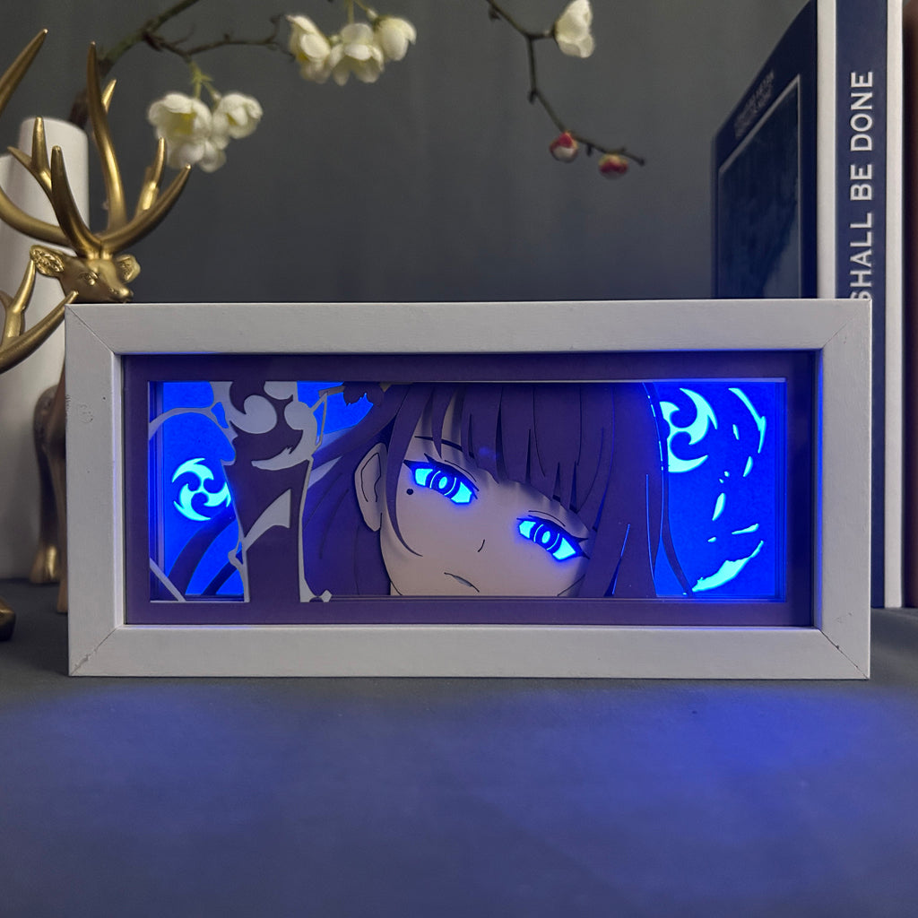 Anime Light Box: Raiden Shogun Inspired | Genshin Anime Gifts