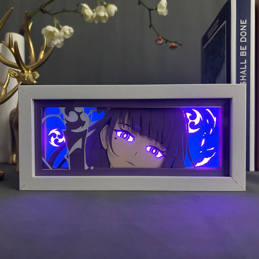 Anime Light Box: Raiden Shogun Inspired | Genshin Anime Gifts