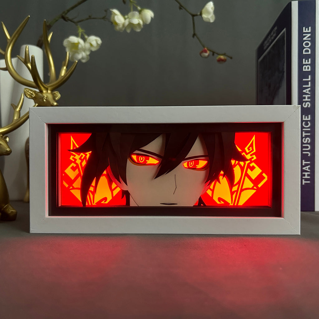 Anime Light Box: Zhongli Inspired | Genshin Anime Gifts