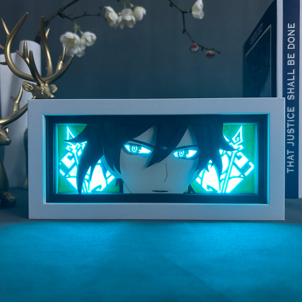 Anime Light Box: Zhongli Inspired | Genshin Anime Gifts