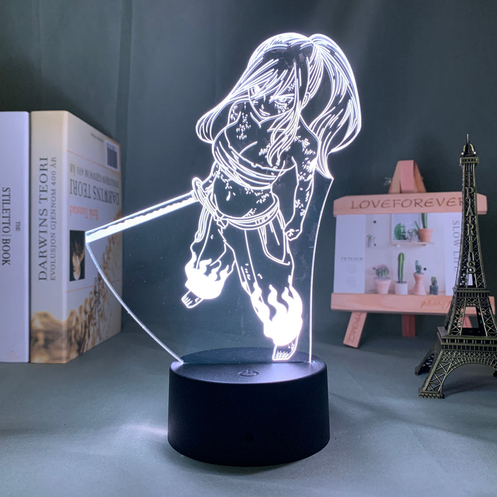 Anime Lamp: Erza Scarlet Night Light | Fairy Tail Anime Gifts