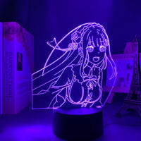 Anime Lamp: Emilia Inspired Night Light | Re Zero Anime Gifts