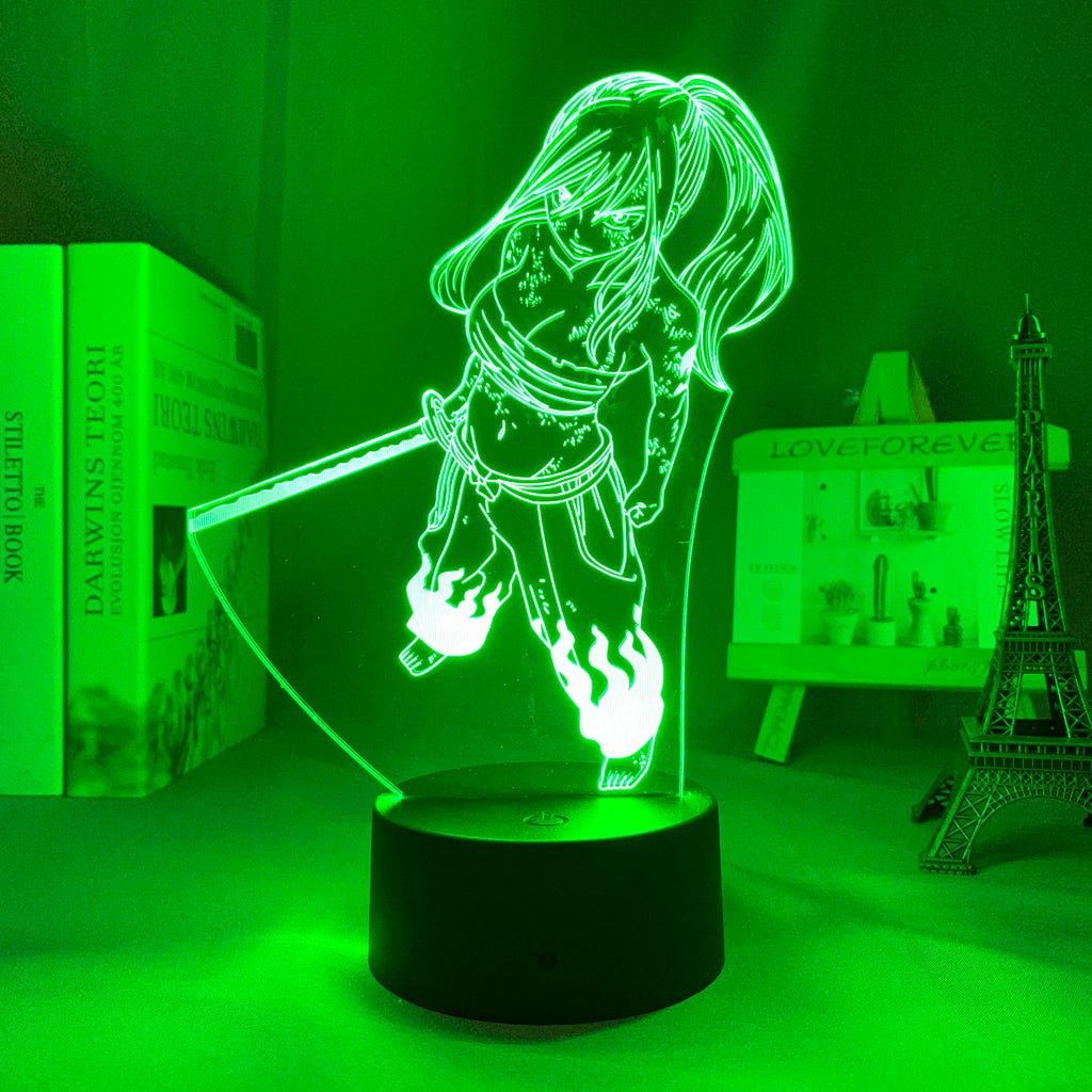 Anime Lamp: Erza Scarlet Night Light | Fairy Tail Anime Gifts
