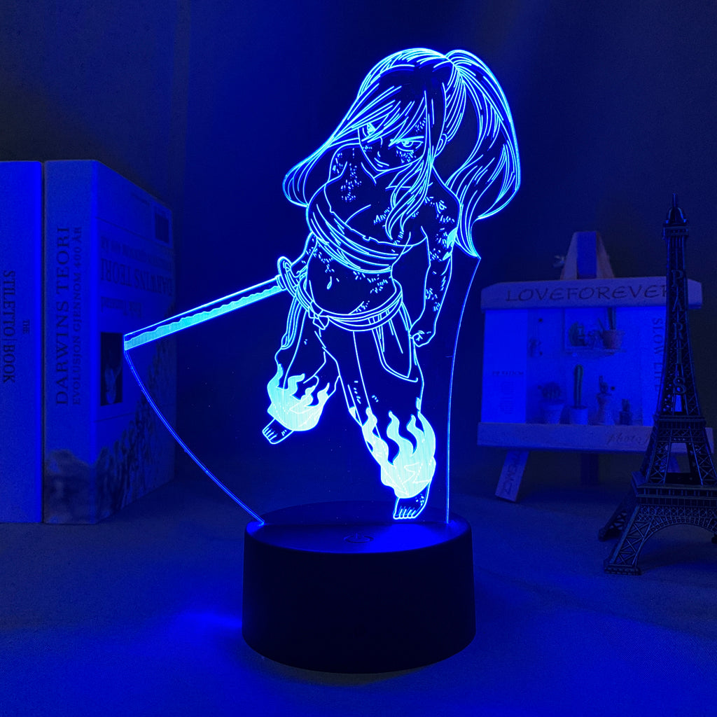 Anime Lamp: Erza Scarlet Night Light | Fairy Tail Anime Gifts