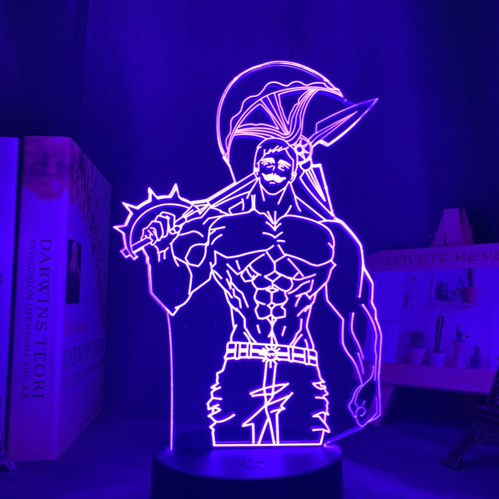 Anime Lamp: Escanor Inspired Night Light | The Seven Deadly Sins Anime Gifts