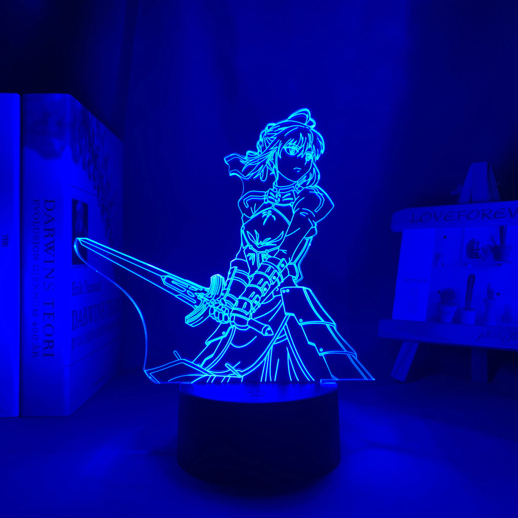 Anime Lamp: Saber Inspired Night Light | Fate Series Anime Gifts