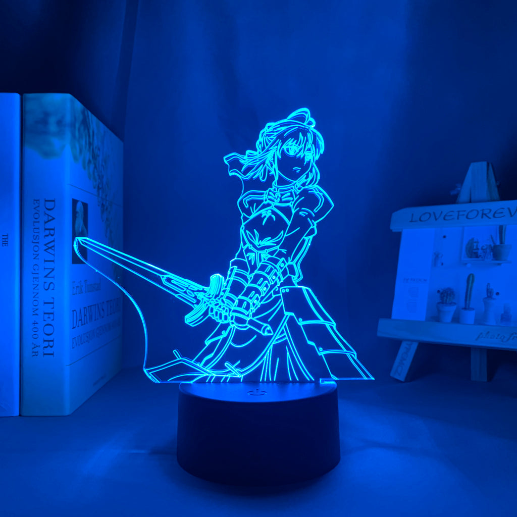 Anime Lamp: Saber Inspired Night Light | Fate Series Anime Gifts