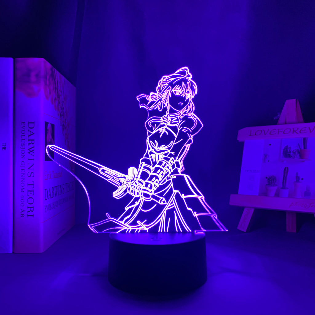 Anime Lamp: Saber Inspired Night Light | Fate Series Anime Gifts