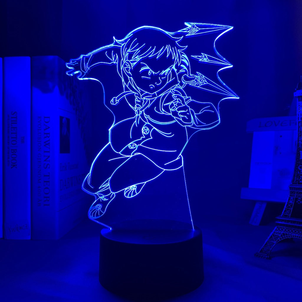 Anime Lamp: King Inspired Night Light | The Seven Deadly Sins Anime Gifts