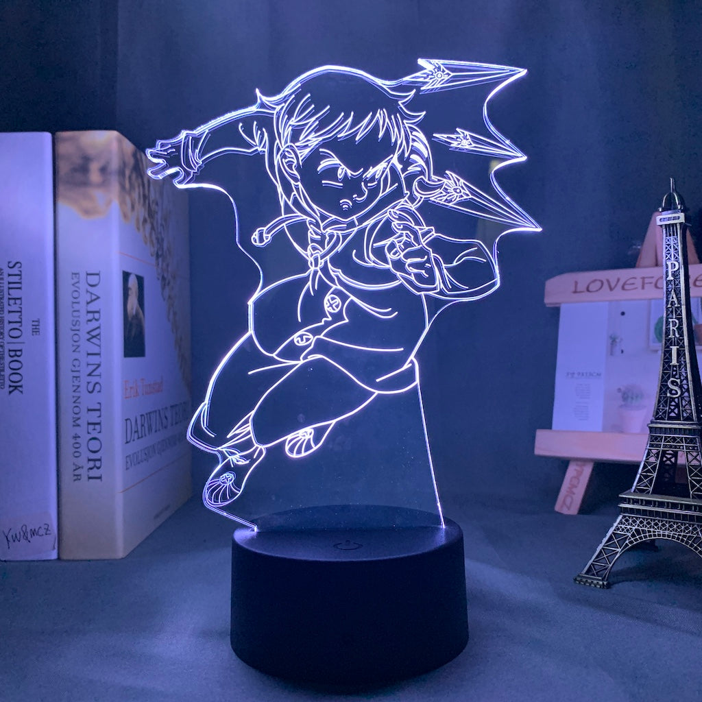 Anime Lamp: King Inspired Night Light | The Seven Deadly Sins Anime Gifts