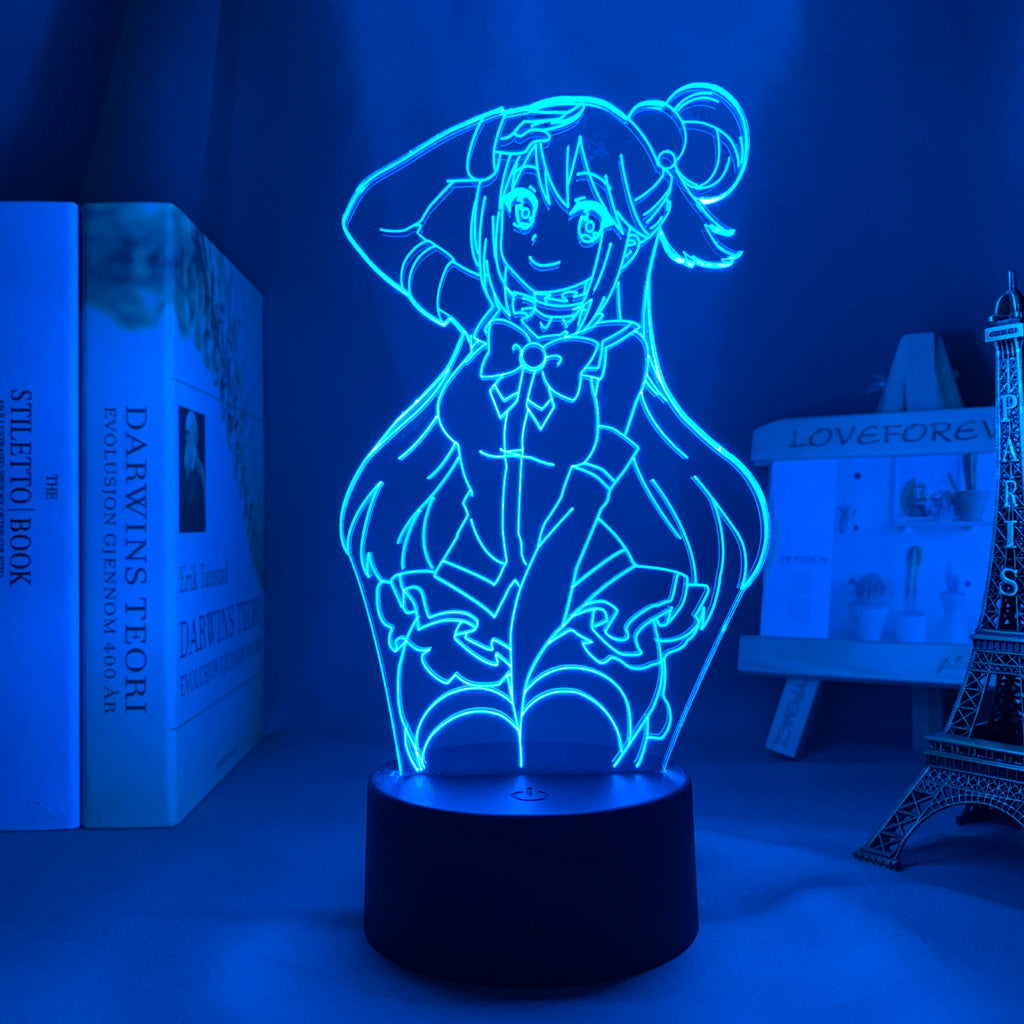 Anime Lamp: Aqua Inspired Night Light | Konosuba Anime Gifts
