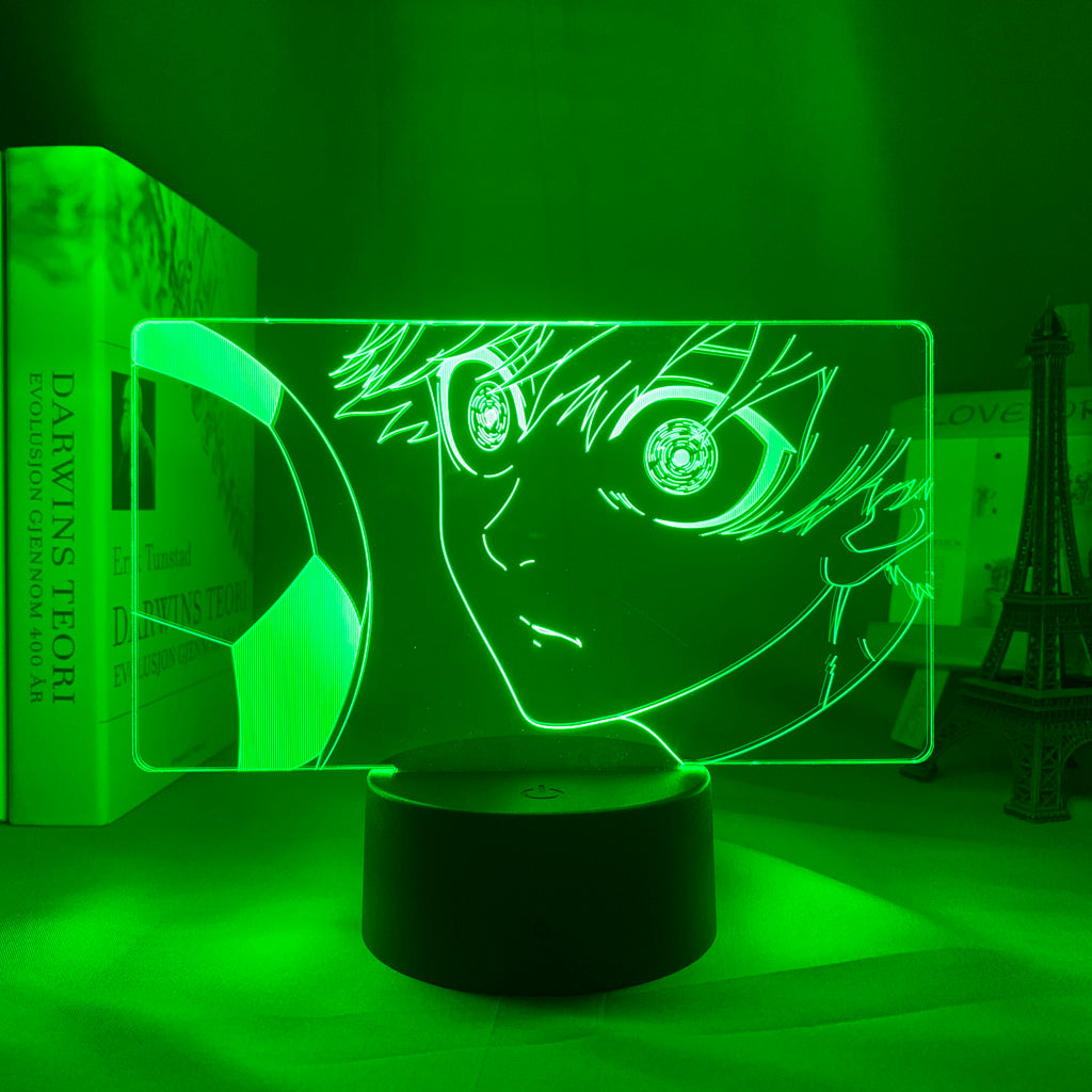 Anime Lamp: Yoichi Isagi Inspired Night Light | Blue Lock Anime Gifts