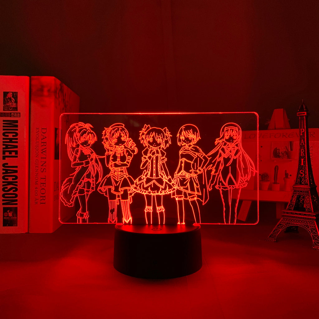 Anime Lamp: Sakura, Homura, Madoka, Sayaka, Mami | Puella Magi Madoka Magica