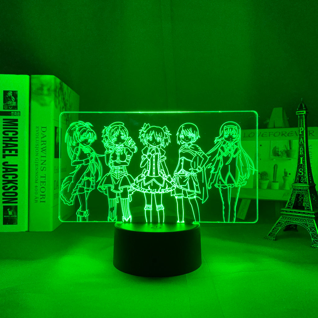 Anime Lamp: Sakura, Homura, Madoka, Sayaka, Mami | Puella Magi Madoka Magica