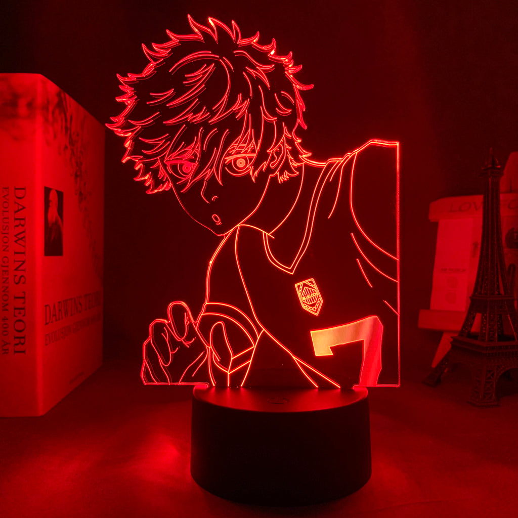 Anime Lamp: Seishiro Nagi Inspired Night Light | Blue Lock Anime Gifts