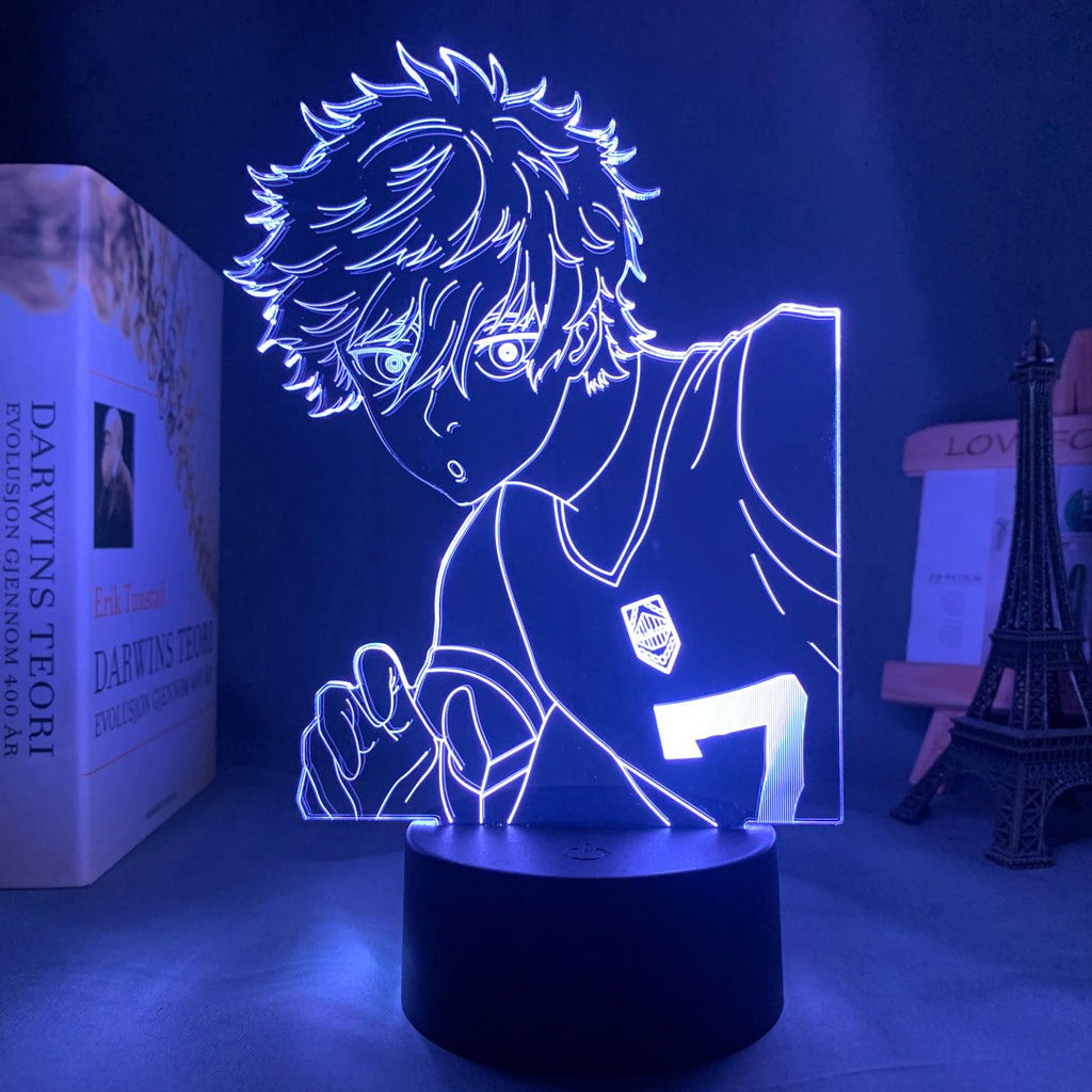 Anime Lamp: Seishiro Nagi Inspired Night Light | Blue Lock Anime Gifts
