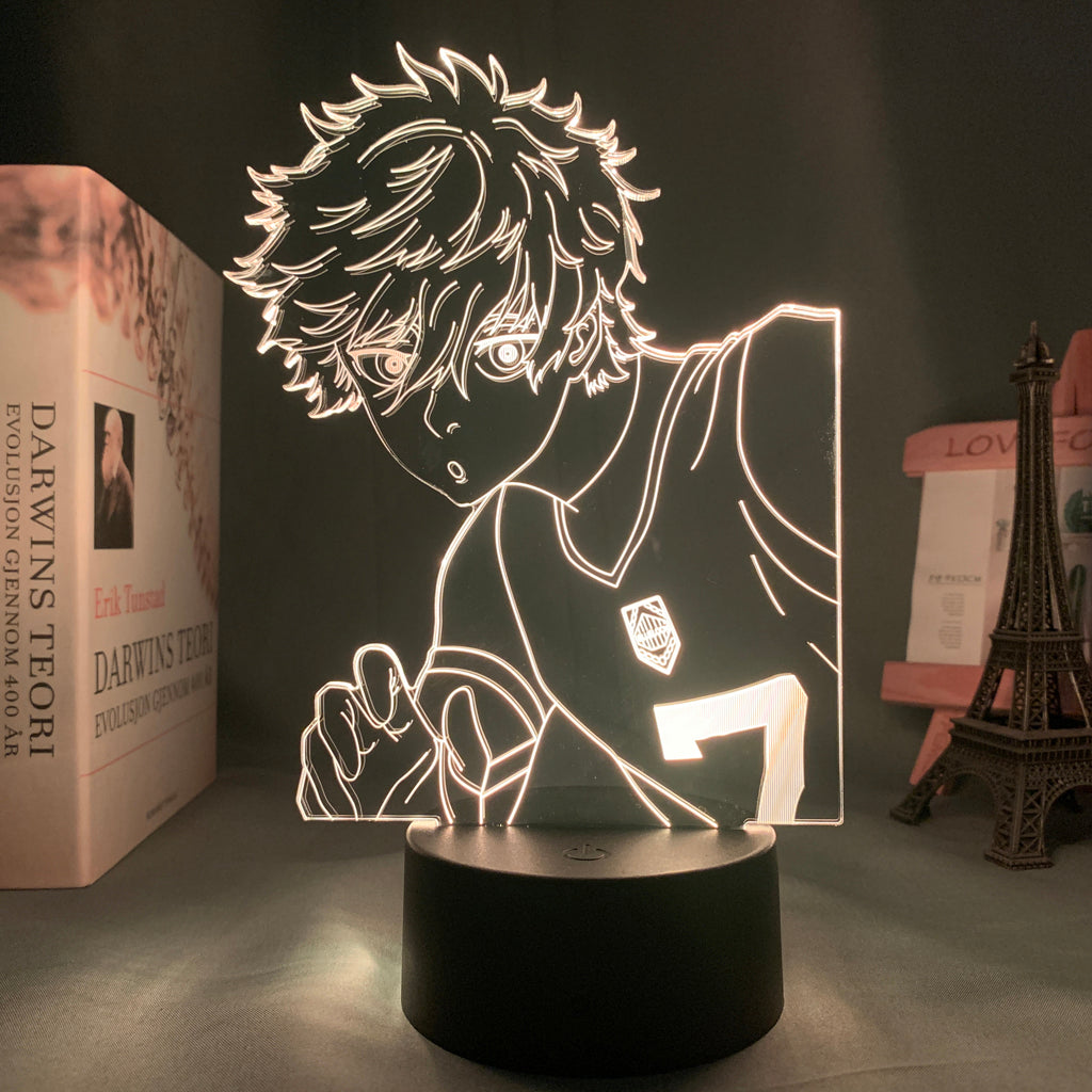 Anime Lamp: Seishiro Nagi Inspired Night Light | Blue Lock Anime Gifts
