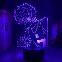 Anime Lamp: Seishiro Nagi Inspired Night Light | Blue Lock Anime Gifts