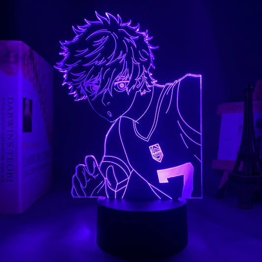 Anime Lamp: Seishiro Nagi Inspired Night Light | Blue Lock Anime Gifts