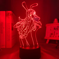 Anime Lamp: Mai Sakurajima Inspired Night Light | Rascal Does Not Dream Of Bunny Girl Senpai Anime GiftsCopy)