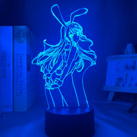 Anime Lamp: Mai Sakurajima Inspired Night Light | Rascal Does Not Dream Of Bunny Girl Senpai Anime GiftsCopy)