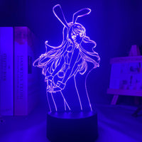 Anime Lamp: Mai Sakurajima Inspired Night Light | Rascal Does Not Dream Of Bunny Girl Senpai Anime GiftsCopy)