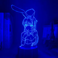 Anime Lamp: Mai Sakurajima Inspired Night Light | Rascal Does Not Dream Of Bunny Girl Senpai Anime GiftsCopy)