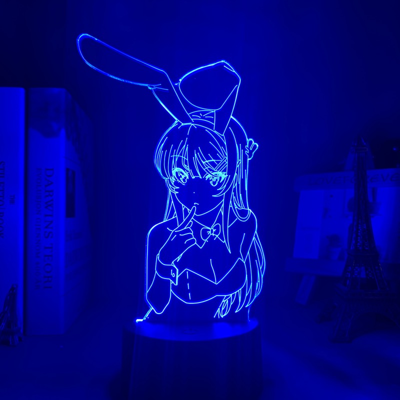 Anime Lamp: Mai Sakurajima Inspired Night Light | Rascal Does Not Dream Of Bunny Girl Senpai Anime GiftsCopy)