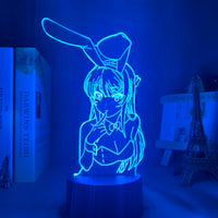 Anime Lamp: Mai Sakurajima Inspired Night Light | Rascal Does Not Dream Of Bunny Girl Senpai Anime GiftsCopy)