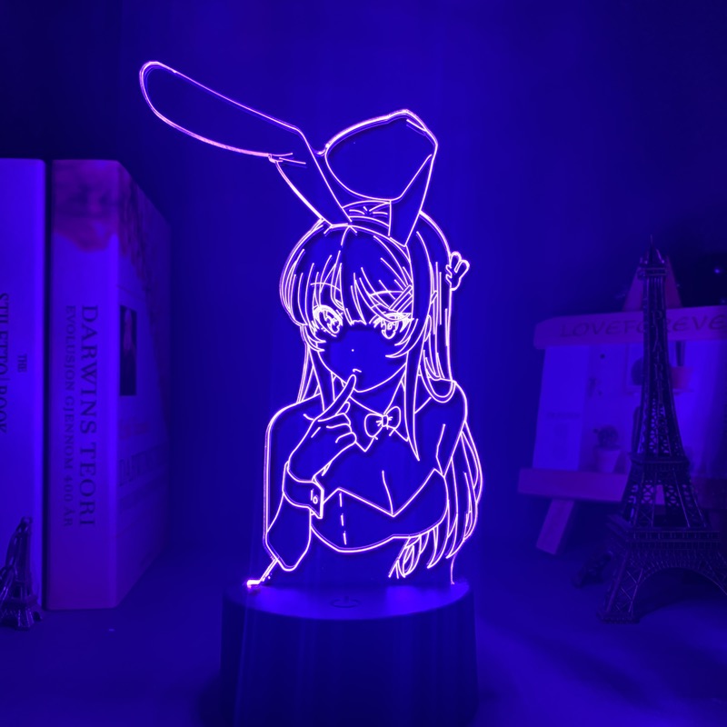 Anime Lamp: Mai Sakurajima Inspired Night Light | Rascal Does Not Dream Of Bunny Girl Senpai Anime GiftsCopy)