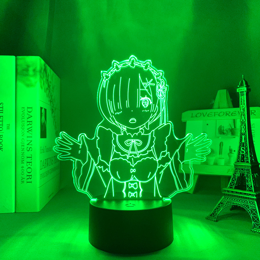 Anime Lamp: Rem Inspired Night Light | Re Zero Anime Gifts