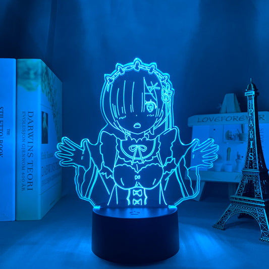 Anime Lamp: Rem Inspired Night Light | Re Zero Anime Gifts