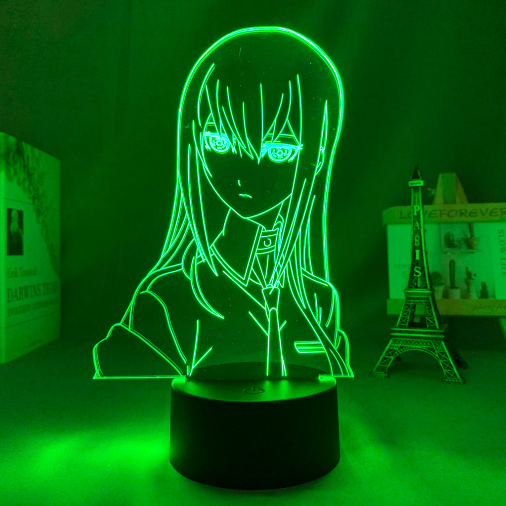 Anime Lamp: Kurisu Makise Inspired Night Light | Steins;Gate Anime Gifts