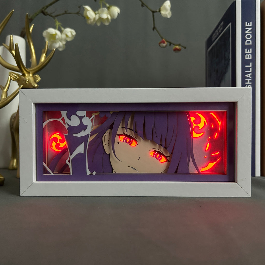 Anime Light Box: Raiden Shogun Inspired | Genshin Anime Gifts