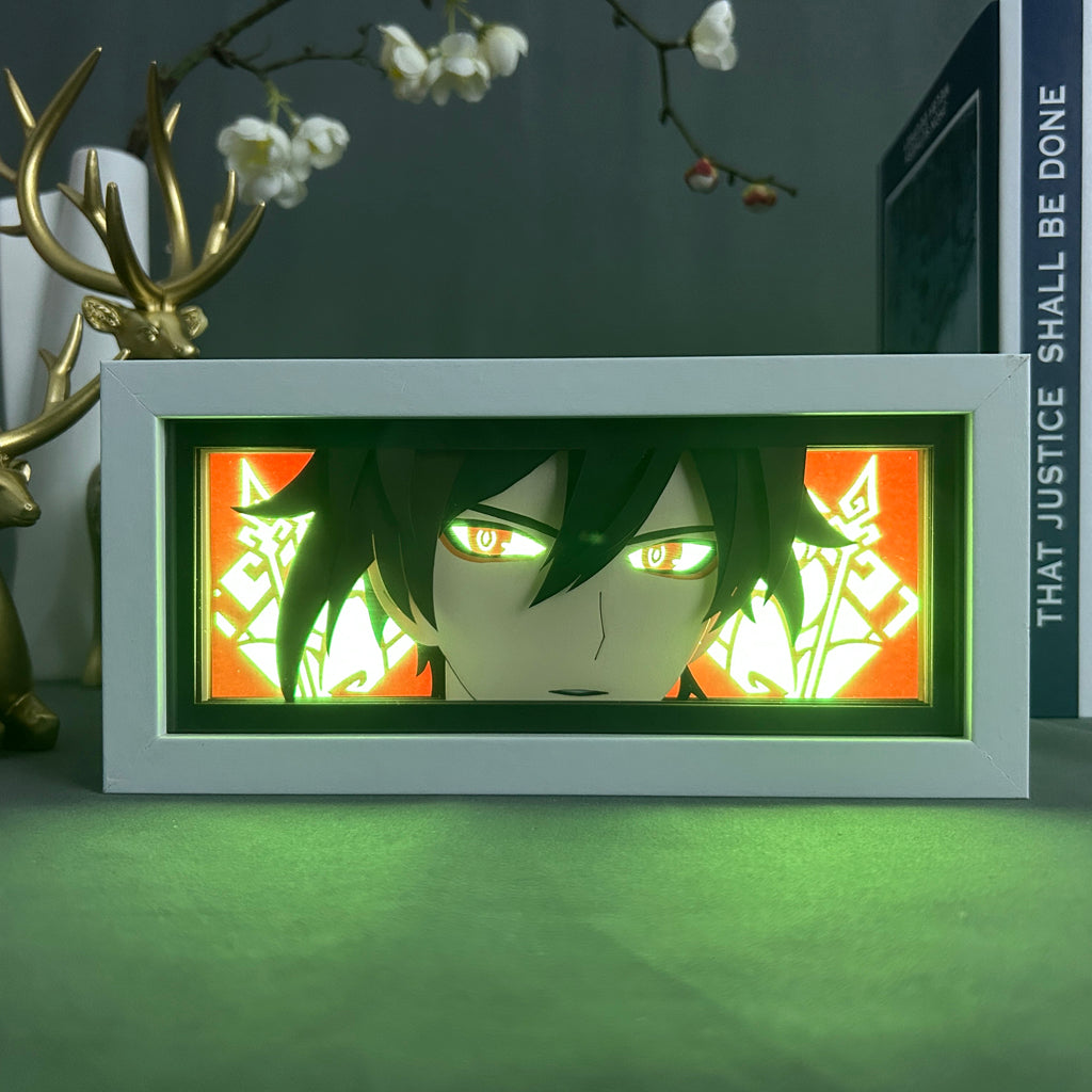 Anime Light Box: Zhongli Inspired | Genshin Anime Gifts