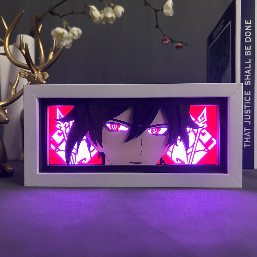 Anime Light Box: Zhongli Inspired | Genshin Anime Gifts