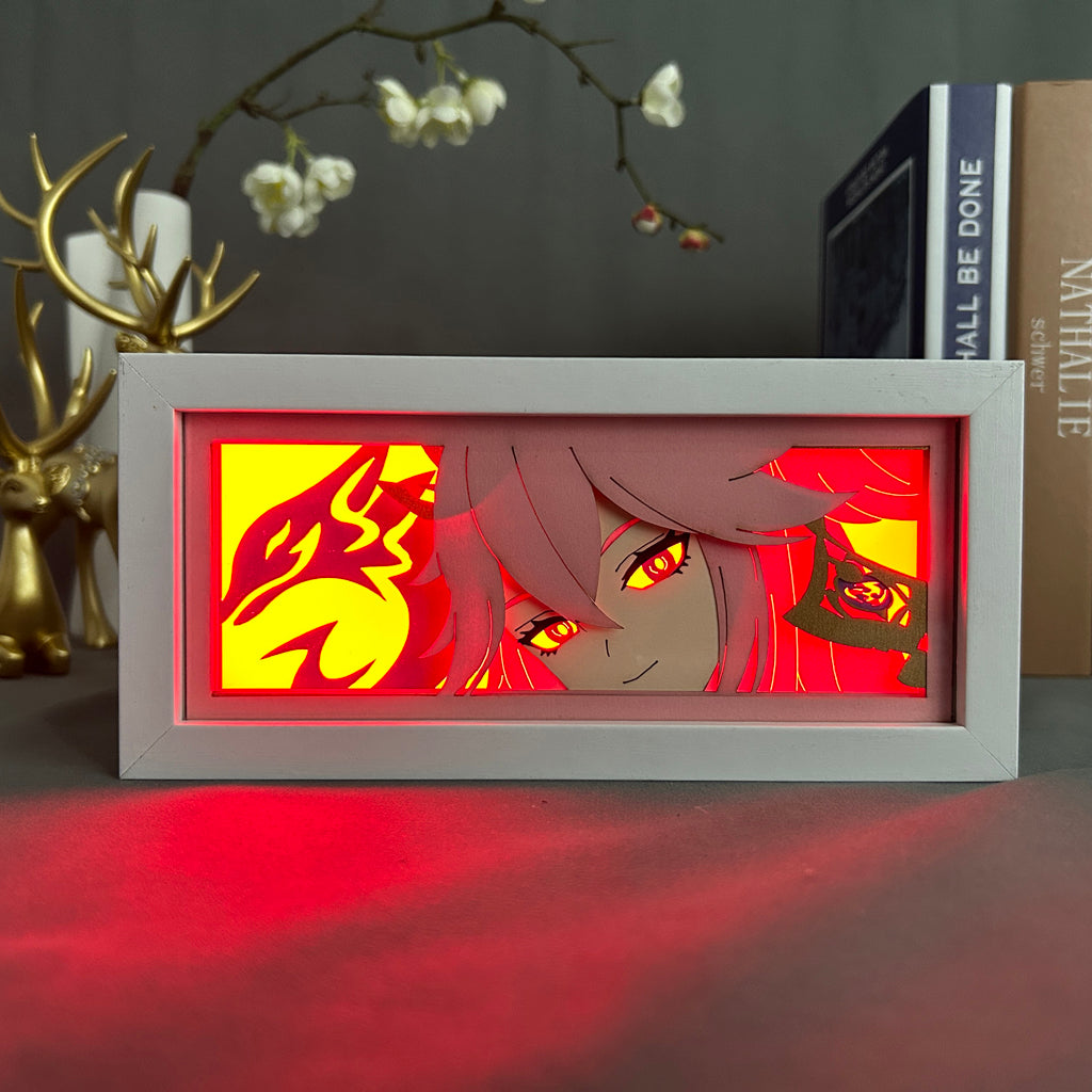 Anime Light Box: Yae Miko Inspired | Genshin Impact Anime Gifts
