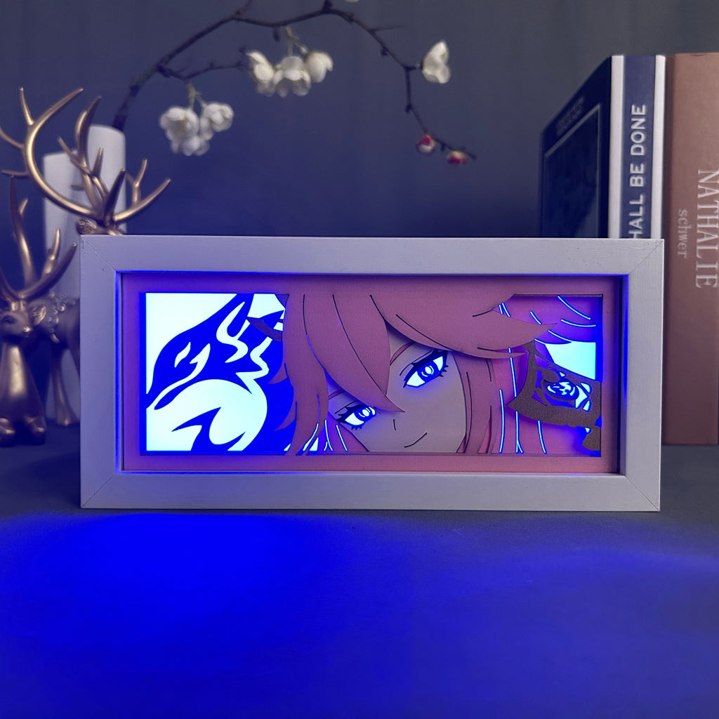 Anime Light Box: Yae Miko Inspired | Genshin Impact Anime Gifts